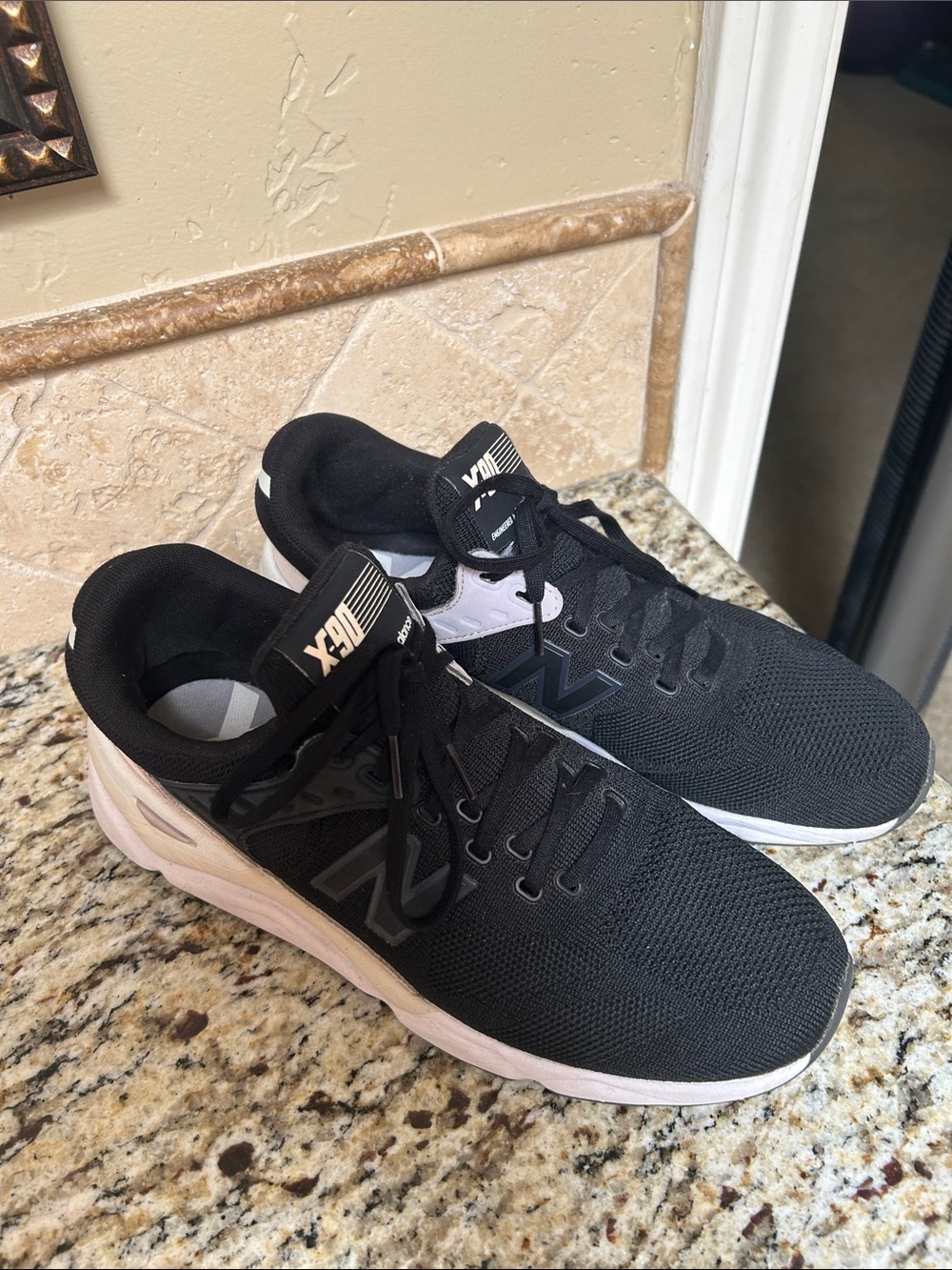 New Balance Women’s Black X90 Running Shoes with White Midsole